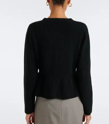 Jardin des Orangers Peplum wool and cashmere cardigan | Thumbnail 3 Jardin des Orangers Peplum wool and cashmere cardigan | Thumbnail 3