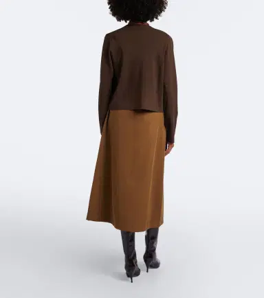 Joseph Kharis cotton and linen twill midi skirt | Thumbnail 2 Joseph Kharis cotton and linen twill midi skirt | Thumbnail 2