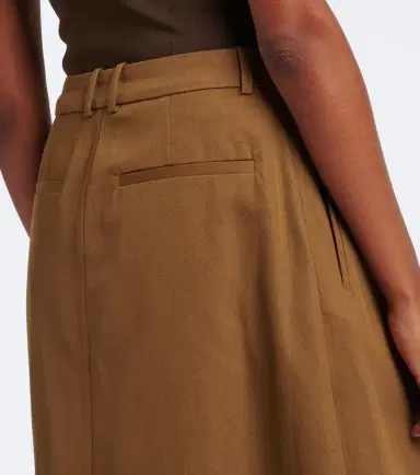 Joseph Kharis cotton and linen twill midi skirt | Thumbnail 3 Joseph Kharis cotton and linen twill midi skirt | Thumbnail 3