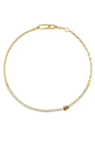 Uniform Object Diamond Champagne Tennis Necklace | Thumbnail 4 Uniform Object Diamond Champagne Tennis Necklace | Thumbnail 4