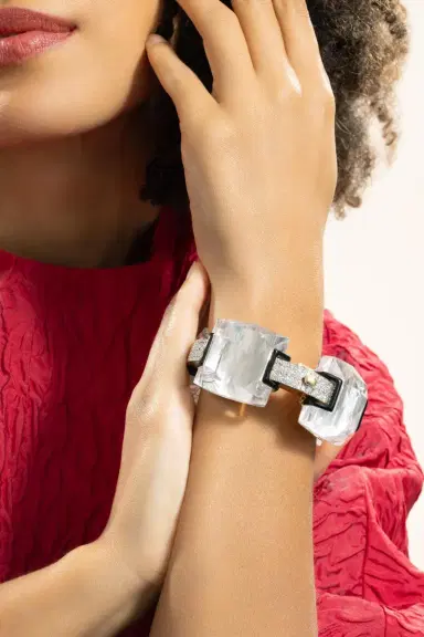 DAVID WEBB Diamond Crystal Black Palace Bracelet | Thumbnail 3 DAVID WEBB Diamond Crystal Black Palace Bracelet | Thumbnail 3