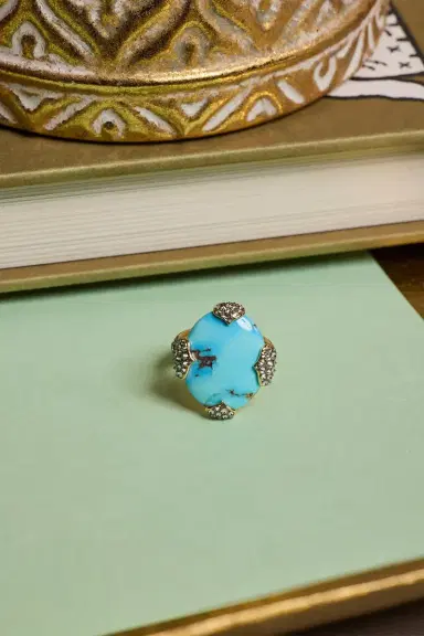 ARUNASHI Turquoise Diamond Ring | Thumbnail 5 ARUNASHI Turquoise Diamond Ring | Thumbnail 5