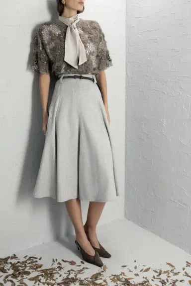 Brunello Cucinelli Whispering Bloom Embroidered Couture Knit Top | Thumbnail 2 Brunello Cucinelli Whispering Bloom Embroidered Couture Knit Top | Thumbnail 2