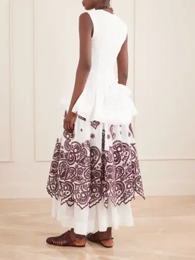 ALÉMAIS Bobby Embroidered Cotton Midi Dress | Thumbnail 3 ALÉMAIS Bobby Embroidered Cotton Midi Dress | Thumbnail 3