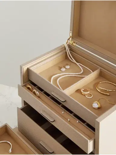 Smythson Deluxe Panama Textured-leather Jewelry Box | Thumbnail 2 Smythson Deluxe Panama Textured-leather Jewelry Box | Thumbnail 2