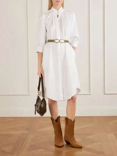MAISON MAYLE Valdi Cotton Jacquard-poplin Midi Dress | Thumbnail 2 MAISON MAYLE Valdi Cotton Jacquard-poplin Midi Dress | Thumbnail 2
