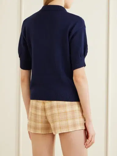 Alessandra Rich Open-knit Wool Polo Shirt | Thumbnail 3 Alessandra Rich Open-knit Wool Polo Shirt | Thumbnail 3