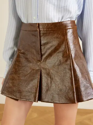 Sportmax Pleated Coated Cotton-canvas Mini Skirt | Thumbnail 4 Sportmax Pleated Coated Cotton-canvas Mini Skirt | Thumbnail 4