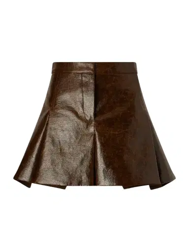 Sportmax Pleated Coated Cotton-canvas Mini Skirt | Thumbnail 1 Sportmax Pleated Coated Cotton-canvas Mini Skirt | Thumbnail 1
