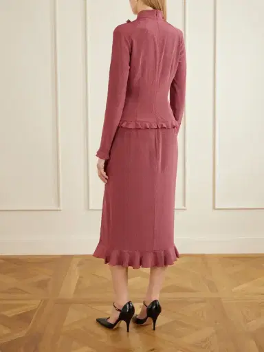 Alessandra Rich Bow-detailed Polka-dot Silk-crepe Midi Dress | Thumbnail 3 Alessandra Rich Bow-detailed Polka-dot Silk-crepe Midi Dress | Thumbnail 3