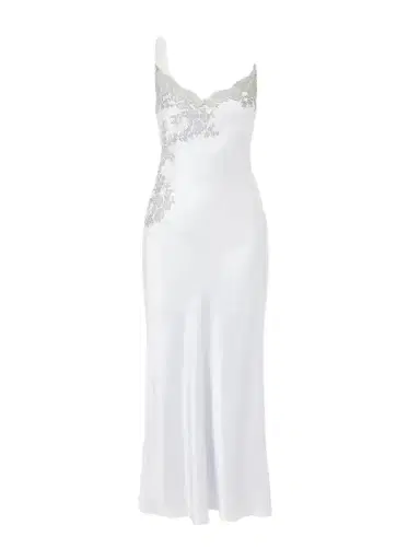 Carine Gilson Lace-embroidered Silk Midi Dress | Thumbnail 1 Carine Gilson Lace-embroidered Silk Midi Dress | Thumbnail 1
