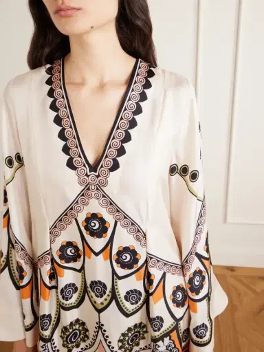 La DoubleJ Twin Flame Floral-print Silk-twill Maxi Dress | Thumbnail 4 La DoubleJ Twin Flame Floral-print Silk-twill Maxi Dress | Thumbnail 4
