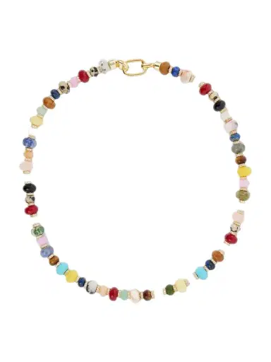 Martha Calvo Gemstones And Crystals Gold-toned Beaded Necklace | Thumbnail 1 Martha Calvo Gemstones And Crystals Gold-toned Beaded Necklace | Thumbnail 1