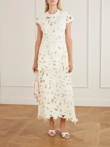 Simkhai Broderie Anglaise Crepe Gown | Thumbnail 2 Simkhai Broderie Anglaise Crepe Gown | Thumbnail 2