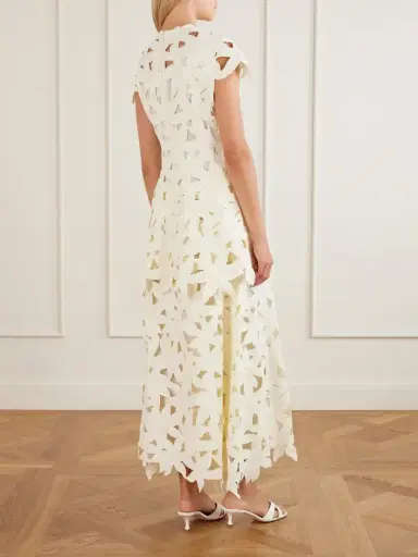 Simkhai Broderie Anglaise Crepe Gown | Thumbnail 3 Simkhai Broderie Anglaise Crepe Gown | Thumbnail 3