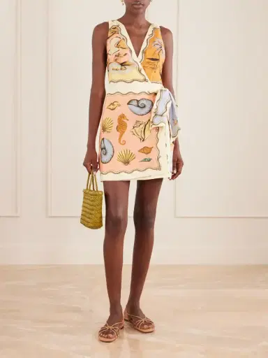 Farm Rio Rio Souvenir Printed Linen Mini Dress | Thumbnail 2 Farm Rio Rio Souvenir Printed Linen Mini Dress | Thumbnail 2