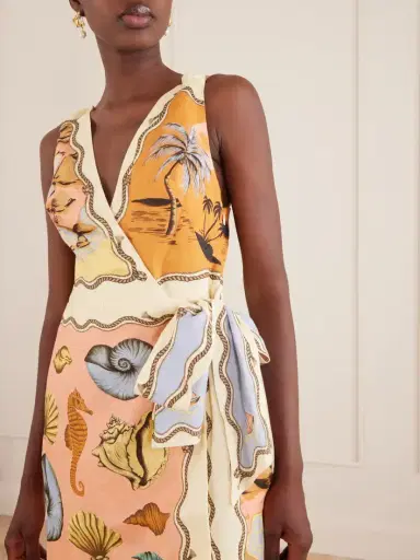 Farm Rio Rio Souvenir Printed Linen Mini Dress | Thumbnail 4 Farm Rio Rio Souvenir Printed Linen Mini Dress | Thumbnail 4