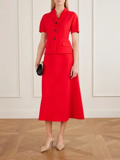 Emilia Wickstead Alexina Wool-crepe Midi Dress | Thumbnail 2 Emilia Wickstead Alexina Wool-crepe Midi Dress | Thumbnail 2