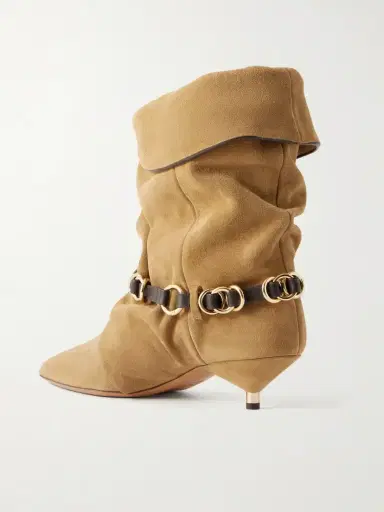 Isabel Marant Edrik Embellished Leather-trimmed Suede Ankle Boots | Thumbnail 3 Isabel Marant Edrik Embellished Leather-trimmed Suede Ankle Boots | Thumbnail 3