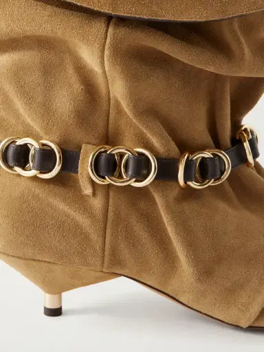 Isabel Marant Edrik Embellished Leather-trimmed Suede Ankle Boots | Thumbnail 5 Isabel Marant Edrik Embellished Leather-trimmed Suede Ankle Boots | Thumbnail 5