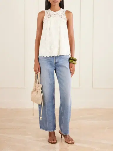 Sea Alina Lace-embroidered Satin Blouse | Thumbnail 2 Sea Alina Lace-embroidered Satin Blouse | Thumbnail 2