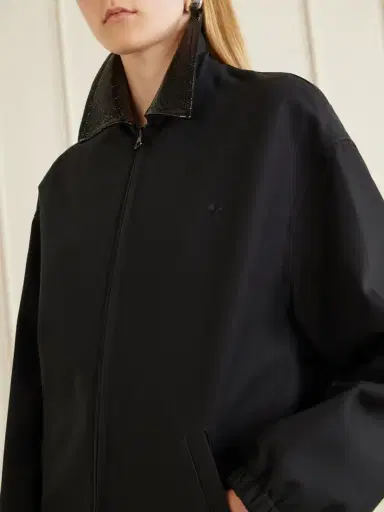 Courrèges Logo-embroidered Cotton Canvas Bomber Jacket | Thumbnail 5 Courrèges Logo-embroidered Cotton Canvas Bomber Jacket | Thumbnail 5