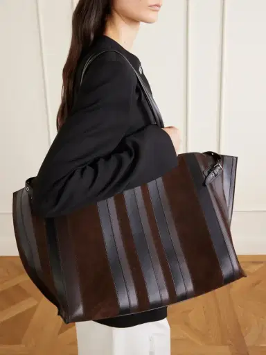 Proenza Schouler Days Paneled Leather And Suede Shoulder Bag | Thumbnail 2 Proenza Schouler Days Paneled Leather And Suede Shoulder Bag | Thumbnail 2