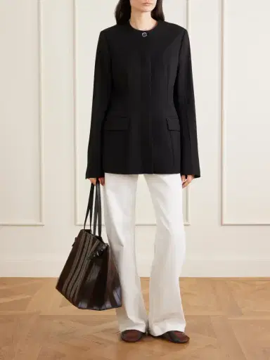 Proenza Schouler Days Paneled Leather And Suede Shoulder Bag | Thumbnail 3 Proenza Schouler Days Paneled Leather And Suede Shoulder Bag | Thumbnail 3