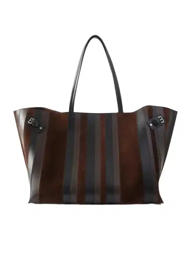 Proenza Schouler Days Paneled Leather And Suede Shoulder Bag | Thumbnail 1 Proenza Schouler Days Paneled Leather And Suede Shoulder Bag | Thumbnail 1