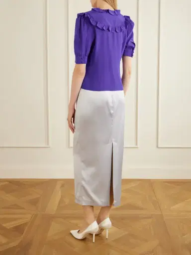 Alessandra Rich Ruffle-collar Silk Organza Shirt | Thumbnail 3 Alessandra Rich Ruffle-collar Silk Organza Shirt | Thumbnail 3