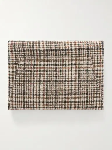 Brunello Cucinelli Checked Wool Clutch | Thumbnail 4 Brunello Cucinelli Checked Wool Clutch | Thumbnail 4