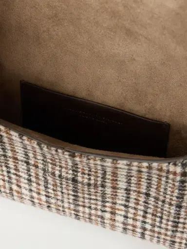 Brunello Cucinelli Checked Wool Clutch | Thumbnail 6 Brunello Cucinelli Checked Wool Clutch | Thumbnail 6
