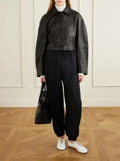 RÓHE Cropped Textured-leather Jacket | Thumbnail 2 RÓHE Cropped Textured-leather Jacket | Thumbnail 2