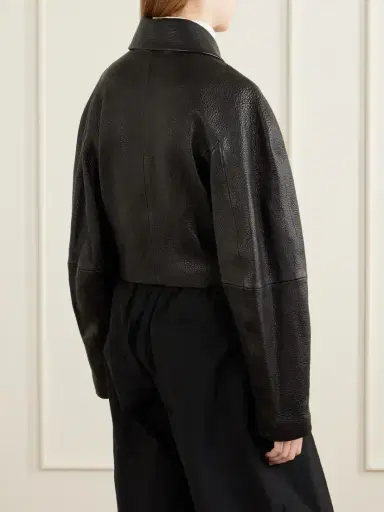 RÓHE Cropped Textured-leather Jacket | Thumbnail 3 RÓHE Cropped Textured-leather Jacket | Thumbnail 3