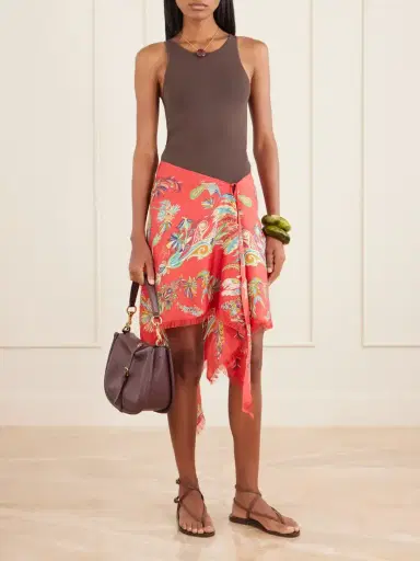 Etro Frayed Printed Twill Pareo | Thumbnail 2 Etro Frayed Printed Twill Pareo | Thumbnail 2
