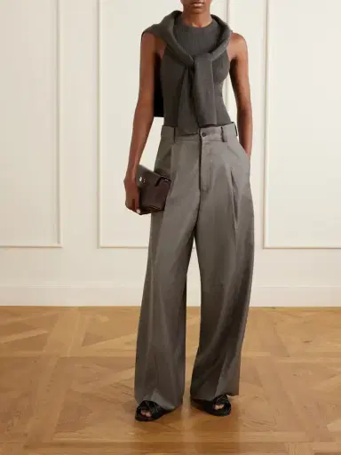 ssstein Wool Pleated Wide-leg Pants | Thumbnail 2 ssstein Wool Pleated Wide-leg Pants | Thumbnail 2