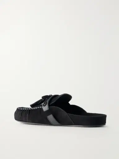 Isabel Marant Malvin Tasseled Leather-trimmed Suede Mules | Thumbnail 3 Isabel Marant Malvin Tasseled Leather-trimmed Suede Mules | Thumbnail 3