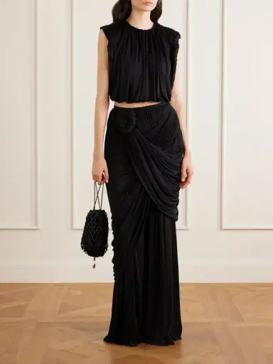 Heirlome Effie Draped Silk-jersey Maxi Skirt | Thumbnail 2 Heirlome Effie Draped Silk-jersey Maxi Skirt | Thumbnail 2