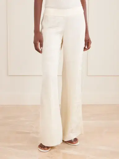 Johanna Ortiz Laidback Energy Satin-jacquard Flared Pants | Thumbnail 2 Johanna Ortiz Laidback Energy Satin-jacquard Flared Pants | Thumbnail 2