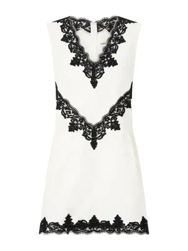 Simkhai Minna Lace-appliquéd Cotton-faille Mini Dress | Thumbnail 1 Simkhai Minna Lace-appliquéd Cotton-faille Mini Dress | Thumbnail 1