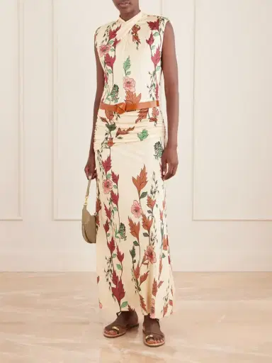 Johanna Ortiz Hibiscus Compass Floral-print Satin Maxi Dress | Thumbnail 2 Johanna Ortiz Hibiscus Compass Floral-print Satin Maxi Dress | Thumbnail 2