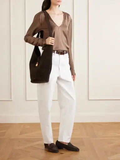 aeyde Aldous Suede Penny Loafers | Thumbnail 4 aeyde Aldous Suede Penny Loafers | Thumbnail 4
