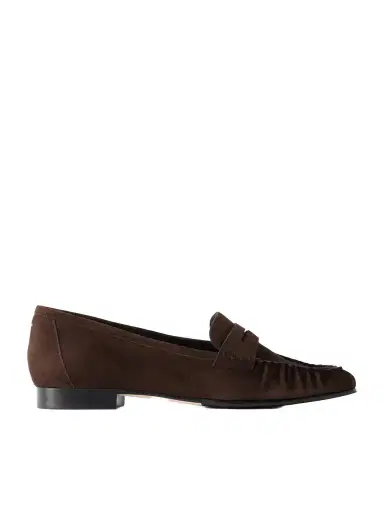 aeyde Aldous Suede Penny Loafers | Thumbnail 1 aeyde Aldous Suede Penny Loafers | Thumbnail 1