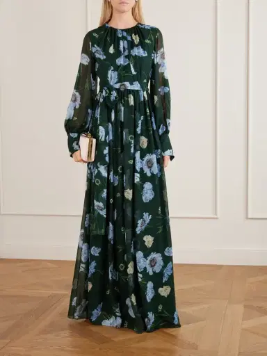 Erdem Floral-printed Silk-voile Gown | Thumbnail 2 Erdem Floral-printed Silk-voile Gown | Thumbnail 2