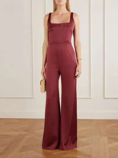 Galvan Geneva Sunrise Satin Jumpsuit | Thumbnail 2 Galvan Geneva Sunrise Satin Jumpsuit | Thumbnail 2