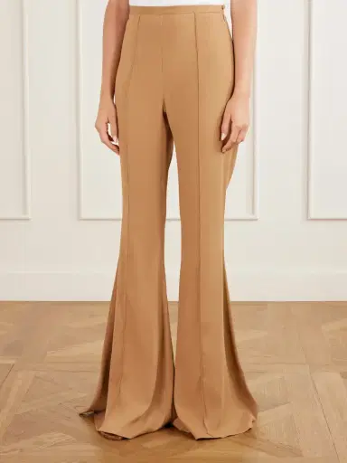 Taller Marmo Mae Crepe-cady High-waisted Flared Pants | Thumbnail 3 Taller Marmo Mae Crepe-cady High-waisted Flared Pants | Thumbnail 3