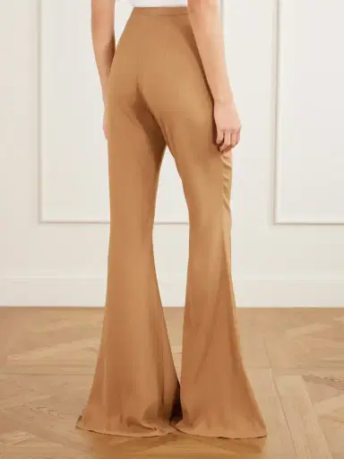 Taller Marmo Mae Crepe-cady High-waisted Flared Pants | Thumbnail 4 Taller Marmo Mae Crepe-cady High-waisted Flared Pants | Thumbnail 4
