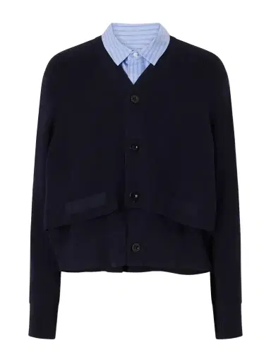 Sacai Cotton-poplin Cardigan | Thumbnail 1 Sacai Cotton-poplin Cardigan | Thumbnail 1