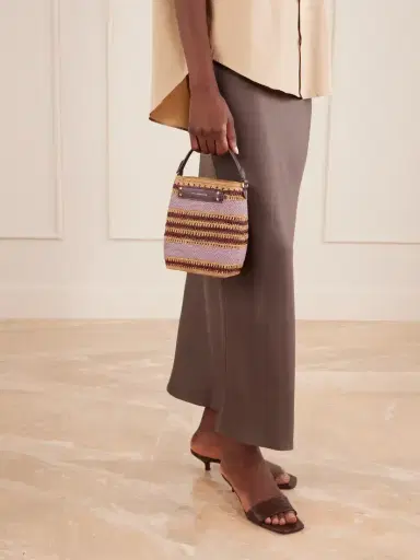 Anya Hindmarch Striped Raffia Cross Body Bag | Thumbnail 2 Anya Hindmarch Striped Raffia Cross Body Bag | Thumbnail 2