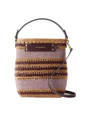 Anya Hindmarch Striped Raffia Cross Body Bag | Thumbnail 1 Anya Hindmarch Striped Raffia Cross Body Bag | Thumbnail 1